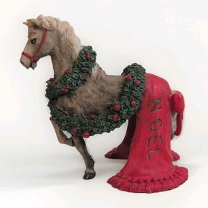 Tom Rubel Silver Deer Christmas Horse Ornament Noel Vintage 1989 Nanco